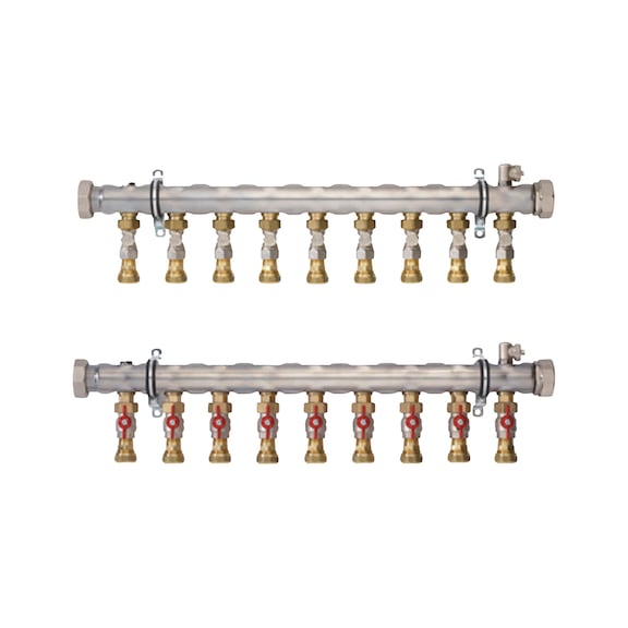 PRINETO Industrieverteiler mit Regulierventil - PRINETO INDUSTRIEVERTEILER 2 9-FACH MIT