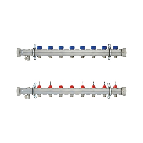 PRINETO Industrieverteiler mit Flowmeter - PRINETO INDUSTRIEVERTEILER 2 8-FACH MIT