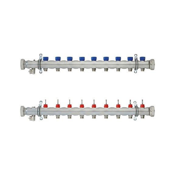 PRINETO Industrieverteiler mit Flowmeter - PRINETO INDUSTRIEVERTEILER 2 9-FACH MIT