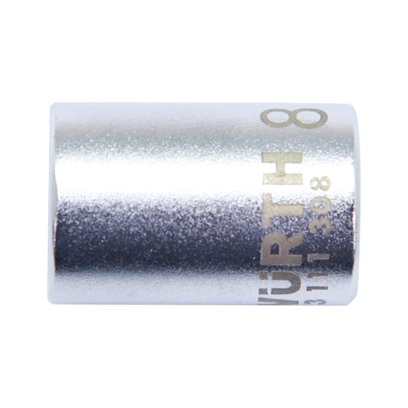 1/4" TOPNØGLEINDSATS, METRISK, KORT Nederste profil L=18 mm - 1/4 TOP 6-KT NV 8MM, EKSTRA KORT MODEL