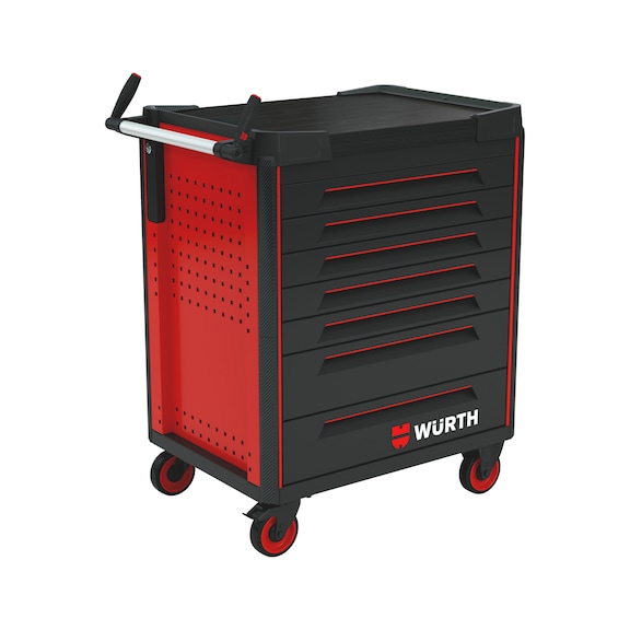 System-Werkstattwagen ULTIMATE 8.8 mit Holz-Arbeitsplatte - WRKSTWG-ULTI-8.8-HOLZ-7SL-RAL3020-FS