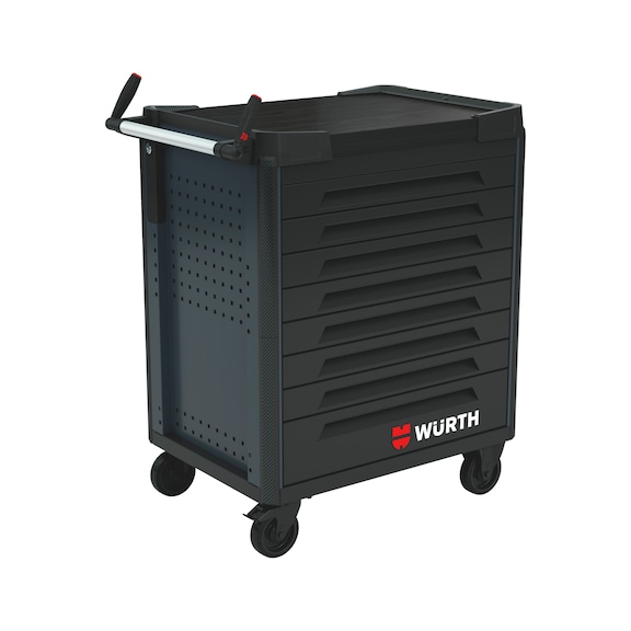 System-Werkstattwagen ULTIMATE 8.8 mit Holz-Arbeitsplatte - WRKSTWG-ULTI-8.8-HOLZ-8SL-RAL7016-FS