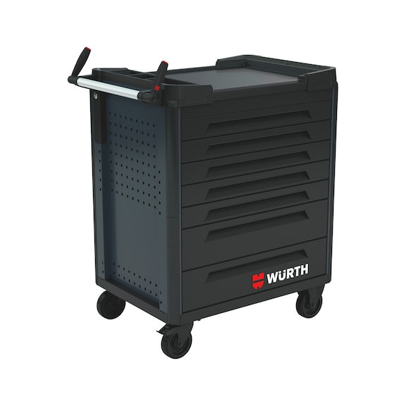 System-Werkstattwagen ULTIMATE 8.8 mit Kunststoff-Arbeitsplatte - WRKSTWG-ULTI-8.8-KST-7SL-RAL7016-FS