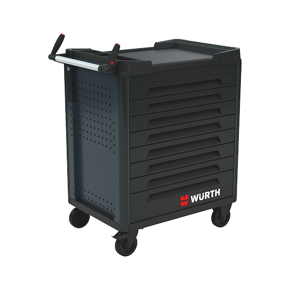 System-Werkstattwagen ULTIMATE 8.8 mit Kunststoff-Arbeitsplatte - WRKSTWG-ULTI-8.8-KST-8SL-RAL7016-FS