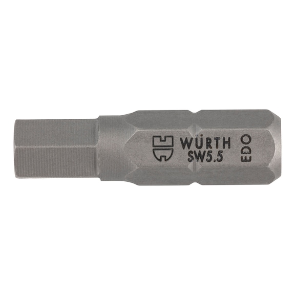 C 6.3 bit hexagon socket (1/4 inch) - BIT-HEXSKT-WS5.5-1/4IN-L25MM
