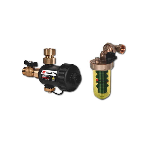 Kit dosatore proporzionale anticalcare e filtro defangatore