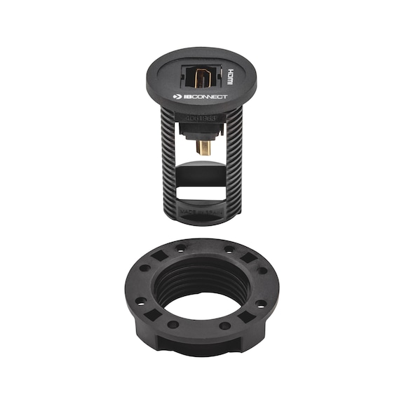 Einbausteckdose EST-12 - STEDO-TI-EST12-1XHDMI-SCHW