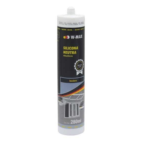 Neutral silicone multi-purpose W-MAX - SILSEAL-NEUT-(W-MAX)-GENR-TRANSP-280ML