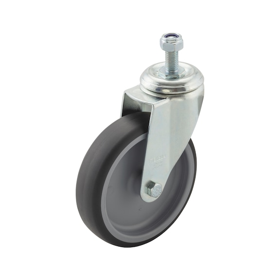 Swivel castor for mobile system workbenches - SP-CSTR-SYFE-WRKBNCH-MOB-D125