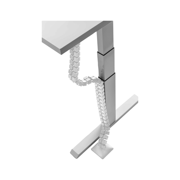 SLIM cable chain with rectangular links - CBLGUID-SLIM-WHITE