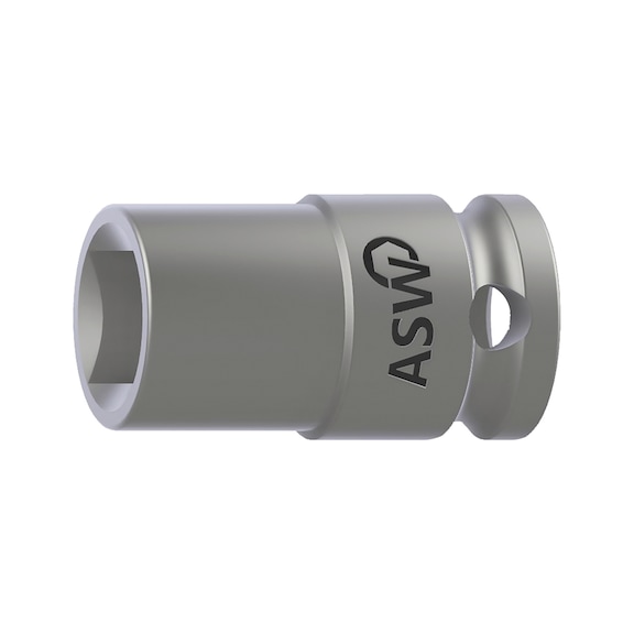 1 inch impact socket internal square ASW - IMPSKT-1IN-4POINT-21X28MM