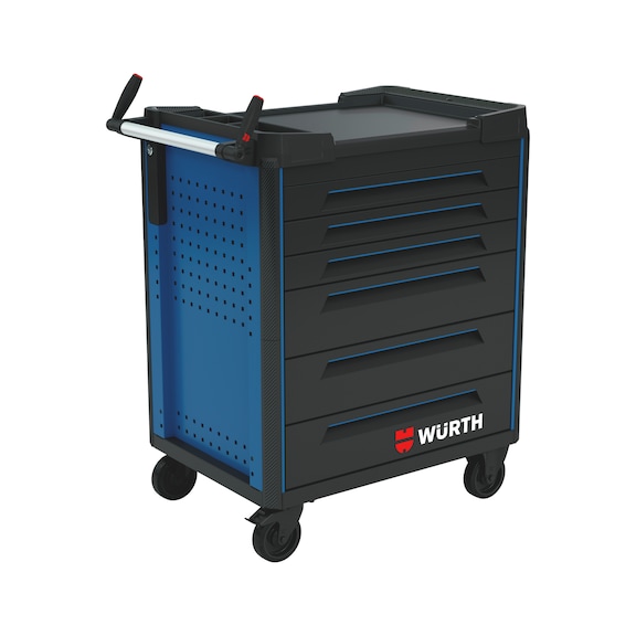 System-Werkstattwagen ULTIMATE 8.8 mit Kunststoff-Arbeitsplatte - WRKSTWG-ULTI-8.8-KST-6SL-RAL5010-FS