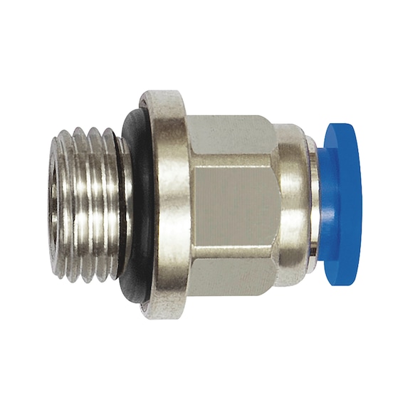 Straight push-in fitting hex. M/G thread Mini