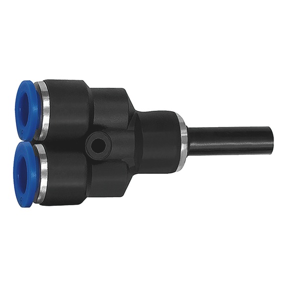 Push-in Y-connector plug nipple blue series&nbsp; - 1