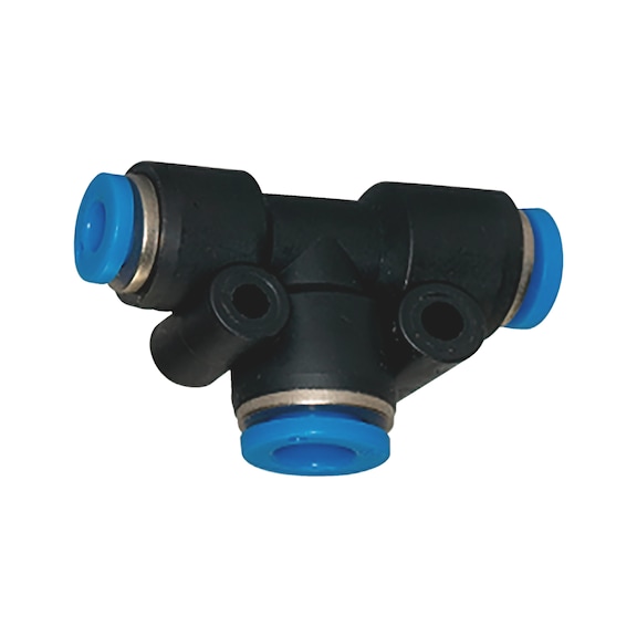Push-in T-connector blue series, reducing - 1