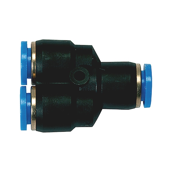 Plastic push-in Y-connector - 1