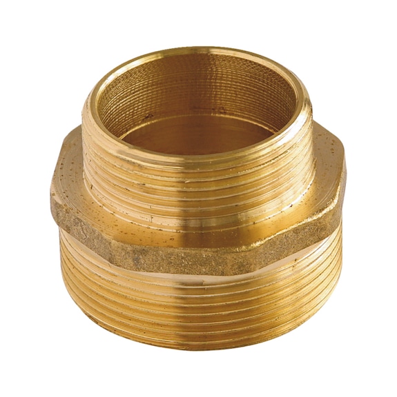 Nipplo riduz. maschio/maschio Fig.245 ottone EUC - NIPPLO-RIDOTTO-OTTONE-FIG.245-3/8"X1/8"