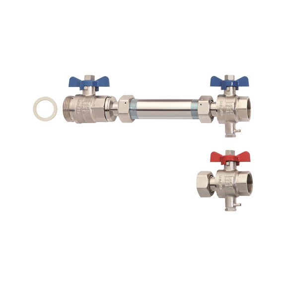 PRINETO conn. assembly f. heat meter a. RV hor. - CONASMBY-PRINETO-HZTL-F.(HTM+DDR-DN20)