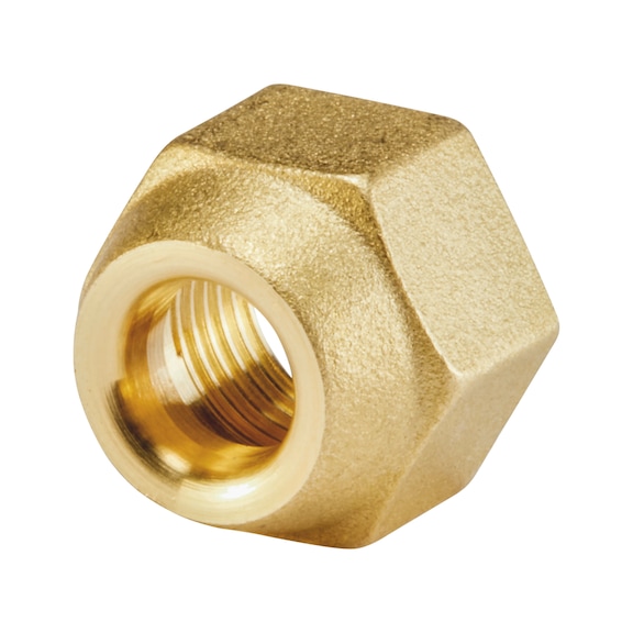 Union nut for refrigeration and air-conditioning applications - UNMUT-BRS58-W22-10MM-5/8UNF