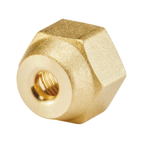 Union nut for refrigeration and air-conditioning applications - UNMUT-BRS58-W22-6MM-5/8UNF