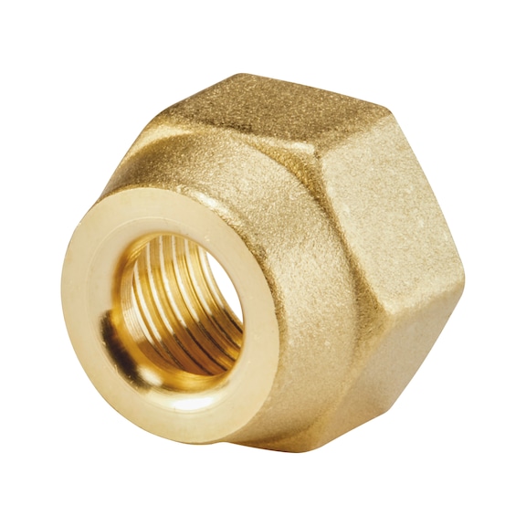 Union nut for refrigeration and air-conditioning applications - UNMUT-BRS58-W27-12MM-7/8UNF