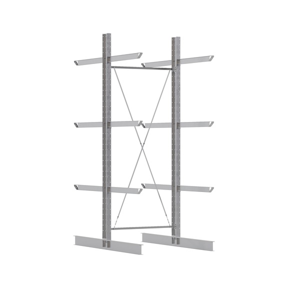Kragarmregal feuerverzinkt f&uuml;r den Au&szlig;enbereich - KRAGARMRGL-GRUND-4000X1500X2580MM