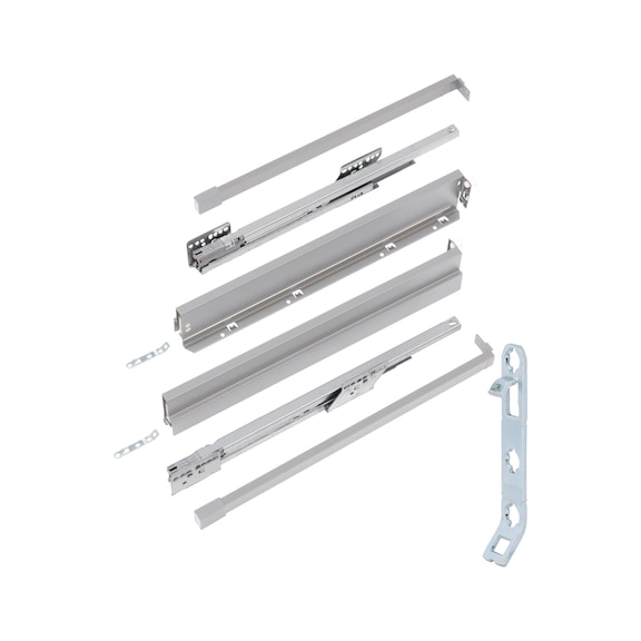 Zargen-Set Nova Pro Scala H90 mit Rechteckreling - ZARGSYS-SET-SCALA-SILB-H90RE-40KG-NL600