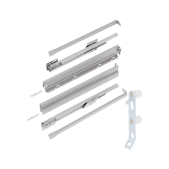 Zargen-Set Nova Pro Scala H90 mit Rechteckreling - ZARG-SET-SCALA-SD-SILBE-H90RE-70KG-NL500