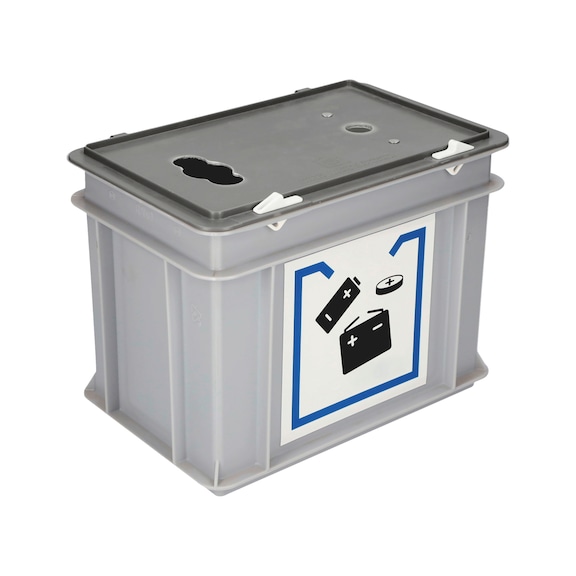 Safety container for used batteries - CONTMENT-BATTERY-300X200X230