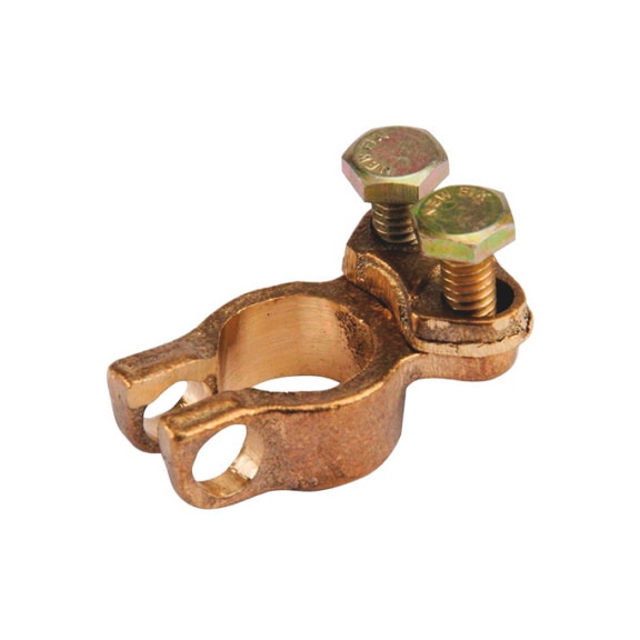 Battery terminal clamp straight w/o screw - BRANCH TERMINAL 6X1   FORO *3