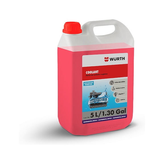 Refrigerante al 20 % - FLUIDO RADIADOR 20% ORG 5L ROSADO