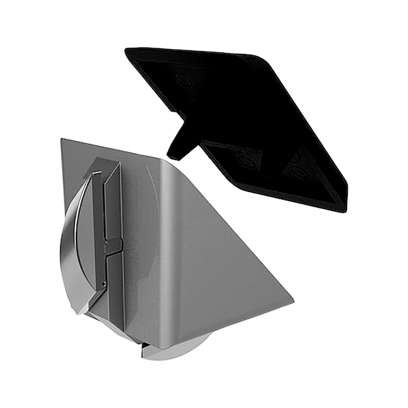 Bracket aluminium set with magnetic rhombus - ANGL-SET-DCAL-SLOT8-40X40X40MM