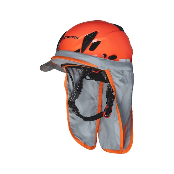 UV-Nackenschutz mit Stirnblende für Schutzhelm