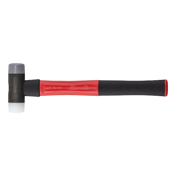 STRONG reinforced soft-face hammer with nylon/polyurethane combination - SFTFCEHAM-3C-STHSNG-NYL/PUR-D32MM