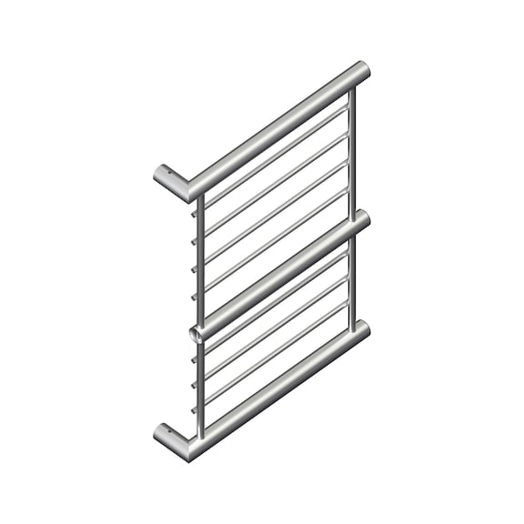 Corner end for 3-bar edge protection mesh - CORNERED-END-RIGHT-3FOLD
