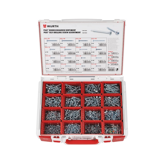 Pias Bohrschrauben Sortiment LIMITED EDITION 1384-teilig, im weißen Systemkoffer - BOSHR-SYSKO-LIKPF-SEKPF-AW-(A3K)-1384TLG