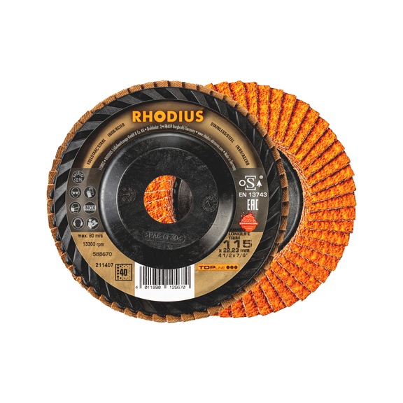 Lamella flap disc Rhodius Jumbo Longlife Trim