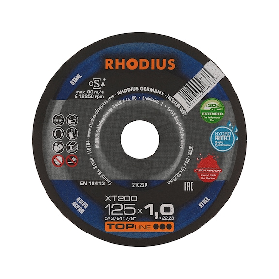 Cutting disc for steel Rhodius XT200 Extended