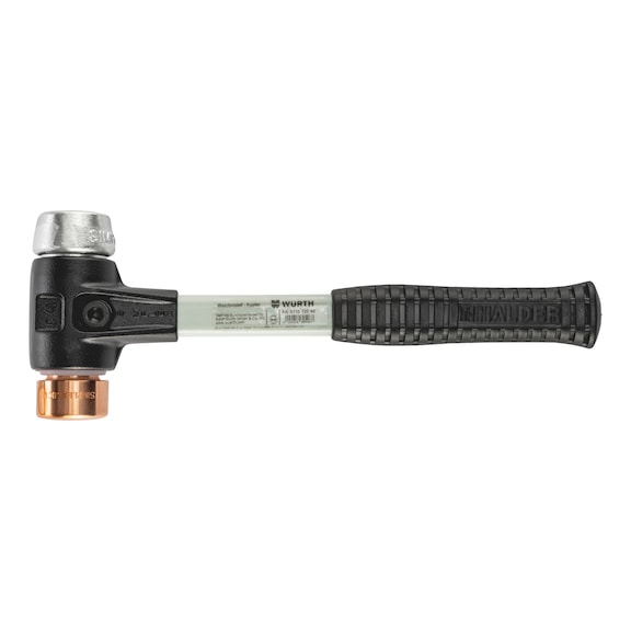 SIMPLEX soft-face hammer with soft metal/copper hammer head combination - 1