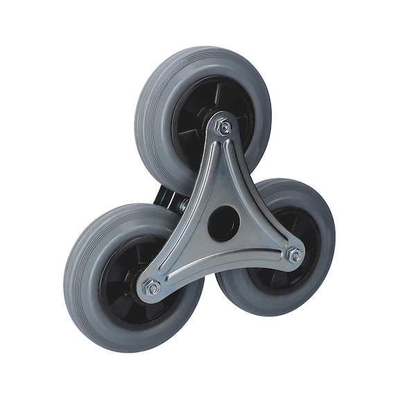 Sistema a 3 ruote in gomma piena