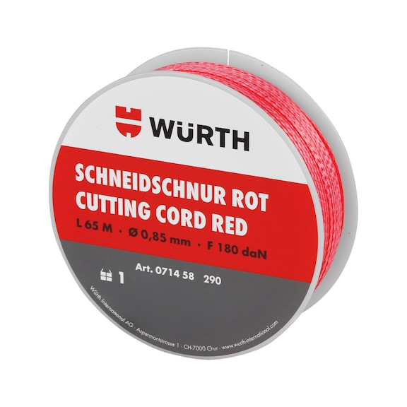 Tuulilasin leikkausanka - TUULILASINLEIKKAUSLANKA PUNAINEN 65M