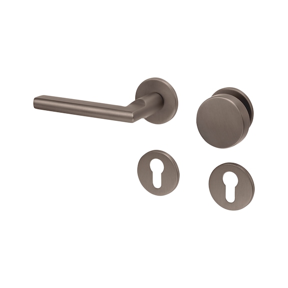 Door handle A 267 - DH-A2-A267-CLCKFX-CH-ROS-CK-L-TITAN-SATI