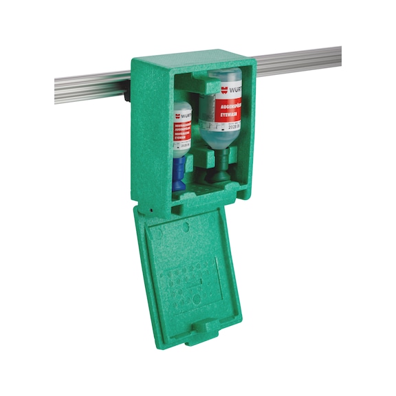 CLIP-O-FLEX<SUP>®</SUP> premium eyewash holder