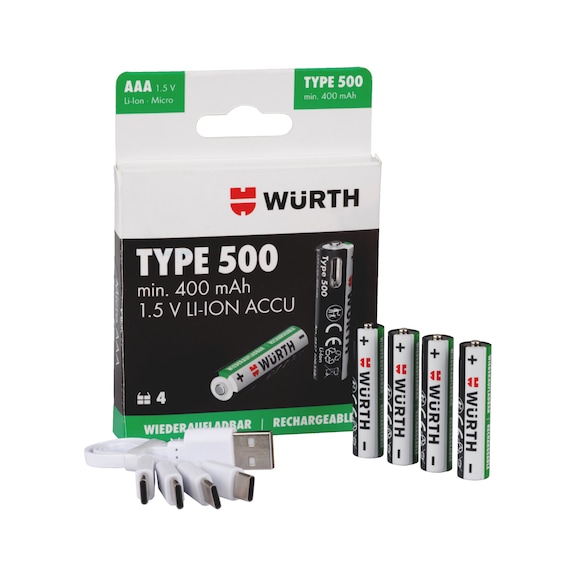 Nabíjateľné lítium-iónové batérie s&nbsp;integrovaným nabíjacím pripojením USB-C - BATERKY NABIJACIE-4XAAA-USB-C