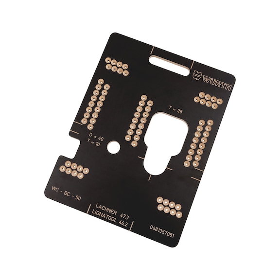 Fr&auml;sschablone WC-T f&uuml;r den WOOD CONNECTOR WC-BC-50 - FRSSHABL-(WC-BC-50)-LIGNATOOL/LACHNER