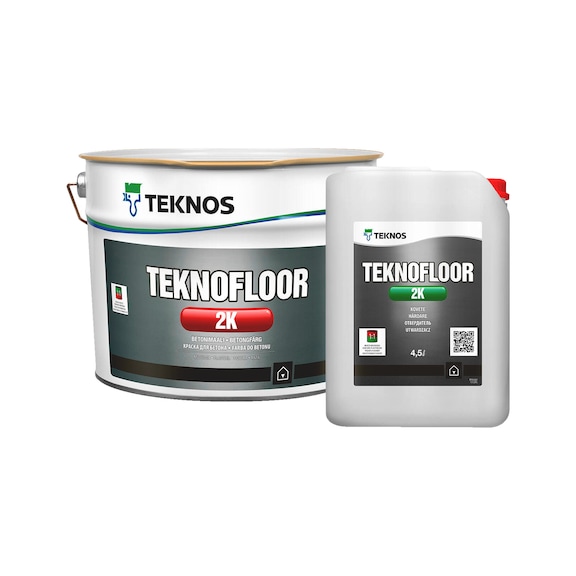 Epoxy gulvmaling TEKNOFLOOR AQUA 110F - TEKNOFLOOR EPOXY RAL 7035 (A+B) 9.5 L