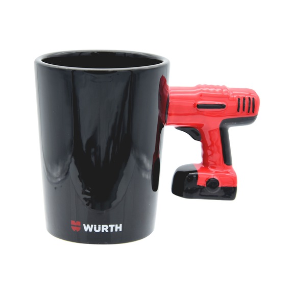 Ceramic mug with tool handle - MUG-CORDL-DRL-BLACK-350ML