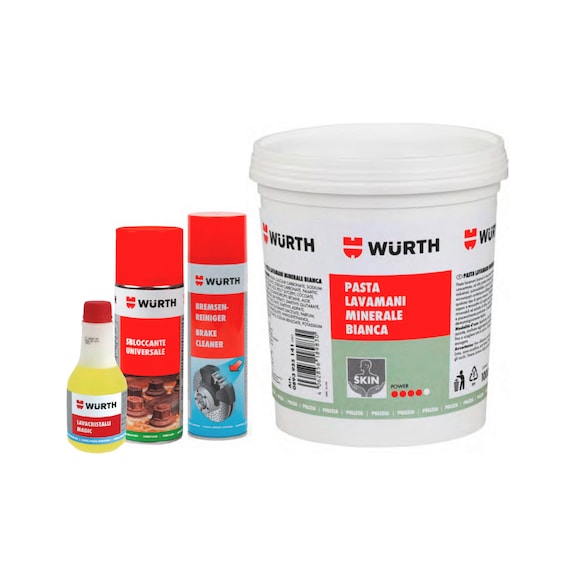 Kit lavacristalli, pulitore freni, sbloccante