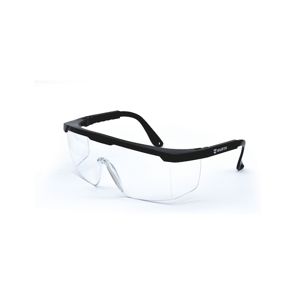SAFETY GLASS Adjustable Temples - SAFEGOGL-EN166-PC-DBE5-CLEAR