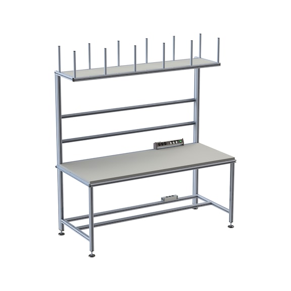 Basic packaging workstation with CLIP-O-FLEX<SUP>®</SUP> - WAPS-VERPACKUNGS-AP-BASIC-2000MM